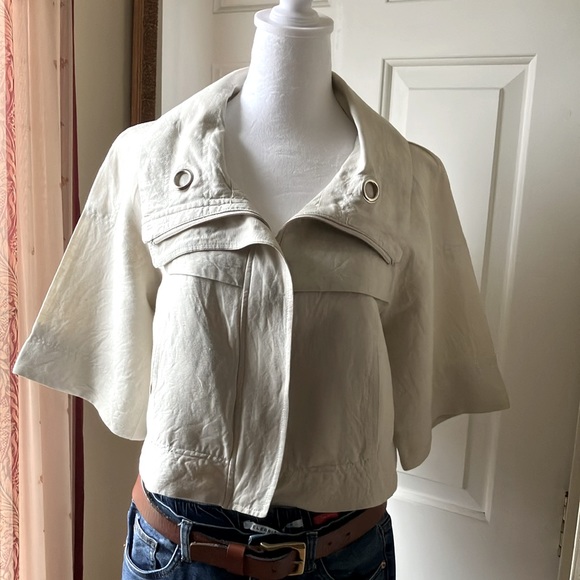 Sandro Linen Blend Short Jacket with 3/4 Sleeves - Picture 1 of 13